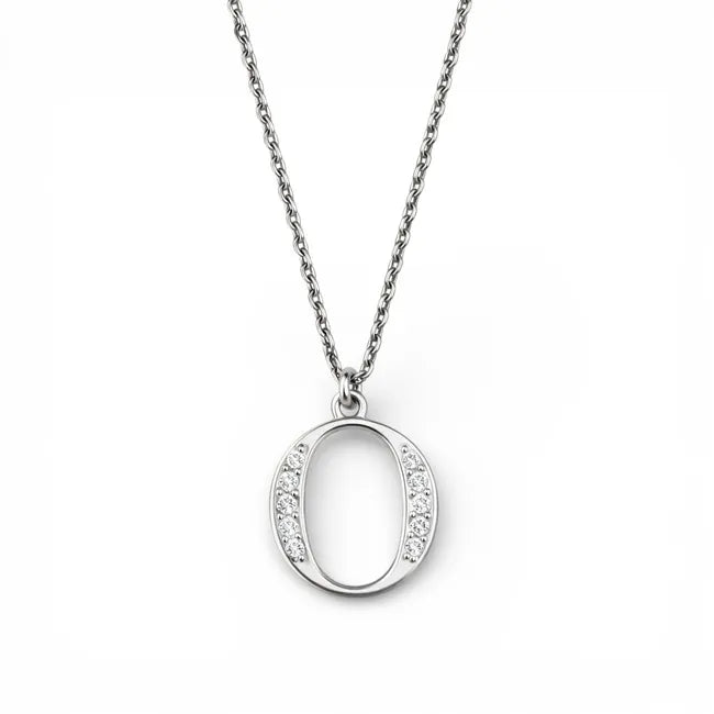 Balabinka Silver Letter O Necklace