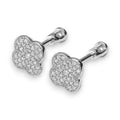 Balabinka Silver Stud Earrings Clover