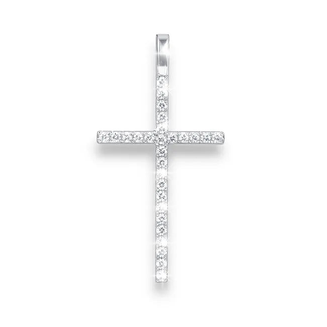 Balabinka Silver Cross Pendant with Zirconia