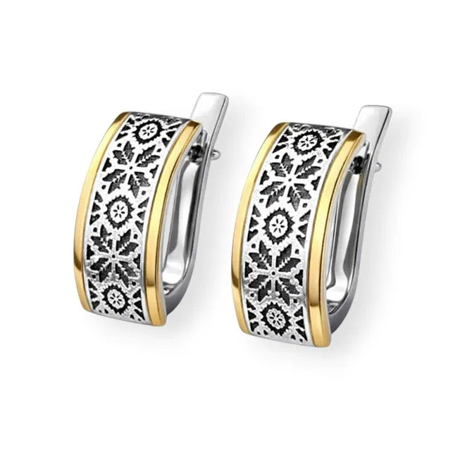 Balabinka Silver Earrings Vyshyvka
