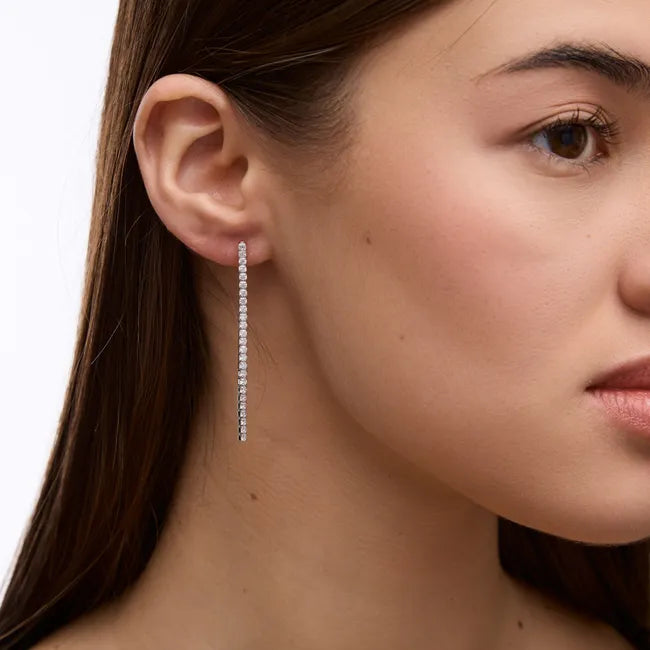 Balabinka Silver Earrings Zirconia Line