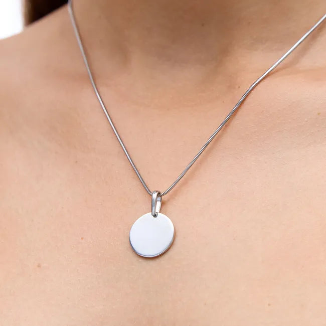 Balabinka Silver Engraving Pendant “Coin”