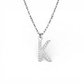Balabinka Silver Letter K Necklace