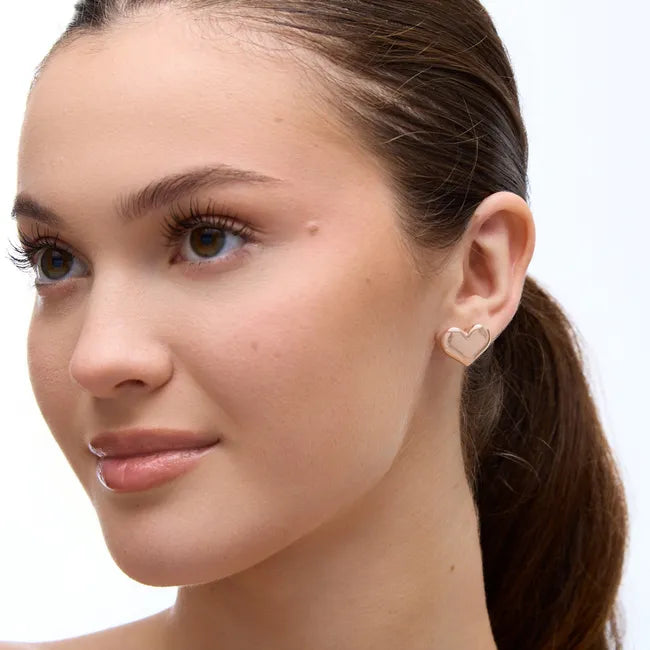 Balabinka Silver Gold-Plated Heart Earrings