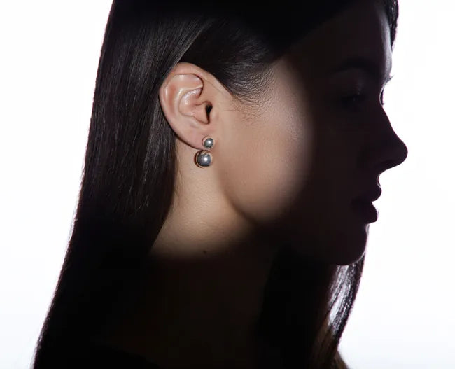Balabinka Silver Double Ball Earrings