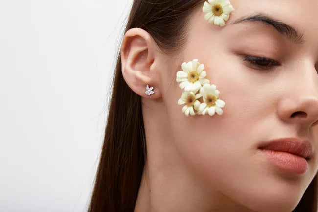 Balabinka Silver Angel Stud Earrings