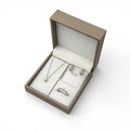 Elegant Balabinka Silver Set Sandy with Beige Gift Bo