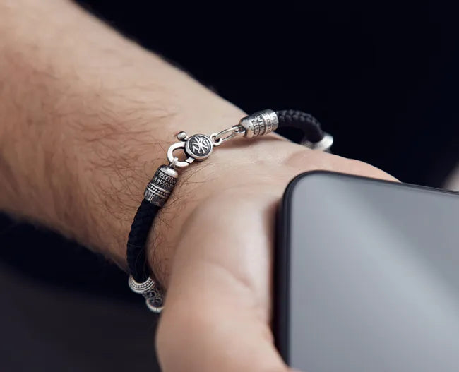 Balabinka Silver “Saint” Silk Bracelet