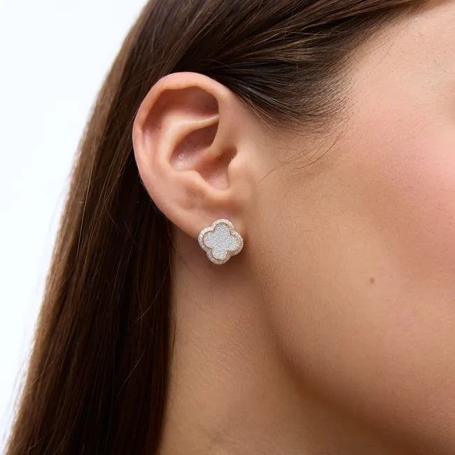 Balabinka Silver Earrings Clover
