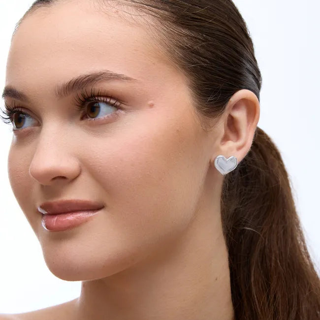 Balabinka Silver Heart Earrings
