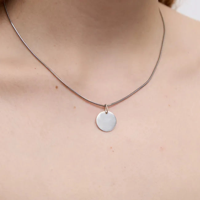 Balabinka Silver Engraving Pendant “Coin”