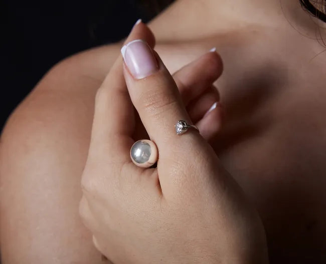 Balabinka Silver “Sphere & Spark” Ring