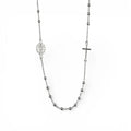 Balabinka Silver Rosary Necklace