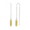 Balabinka Silver Threader Earrings Golden Wheat