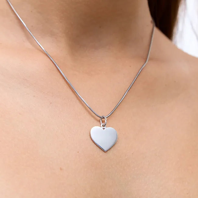 Balabinka Silver Heart Engravable Pendant