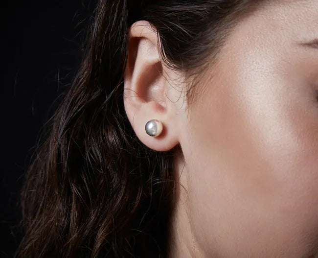 Balabinka Silver Stud Earrings Ball