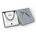 Balabinka Classic Bismarck Silver Bracelet with Square Gift Set Box