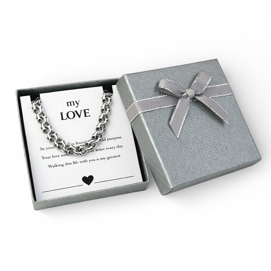 Balabinka Classic Bismarck Silver Bracelet with Square Gift Set Box