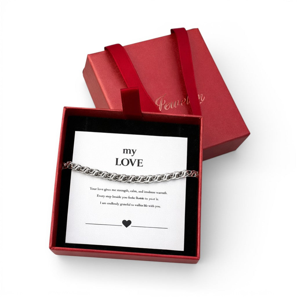 Balabinka Silver Bracelet “Double Stream” with Gift Set Bag