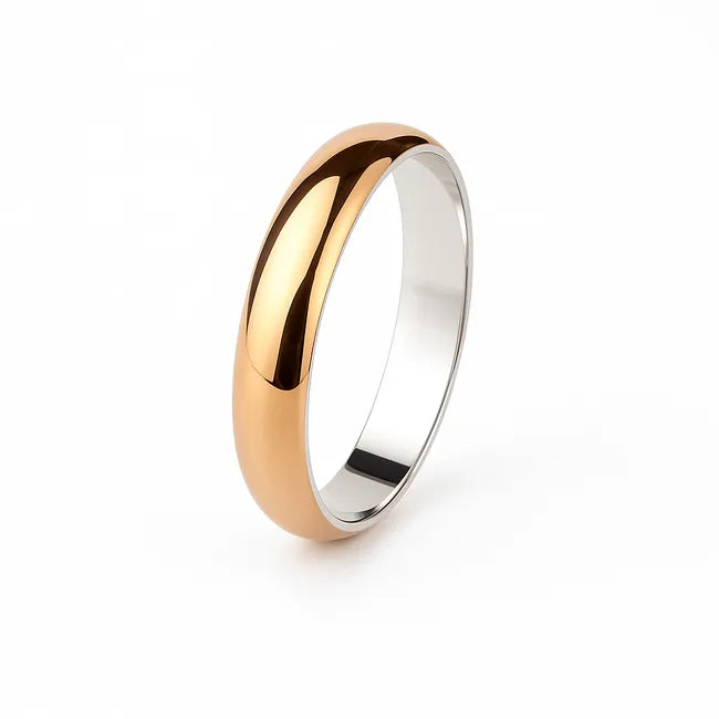 Balabinka Silver Classic Fusion Wedding Band