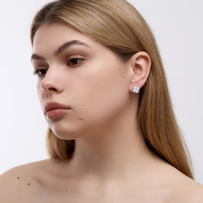 Balabinka Silver Clover Earrings
