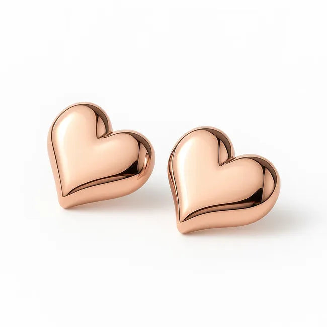 Balabinka Silver Gold-Plated Heart Earrings
