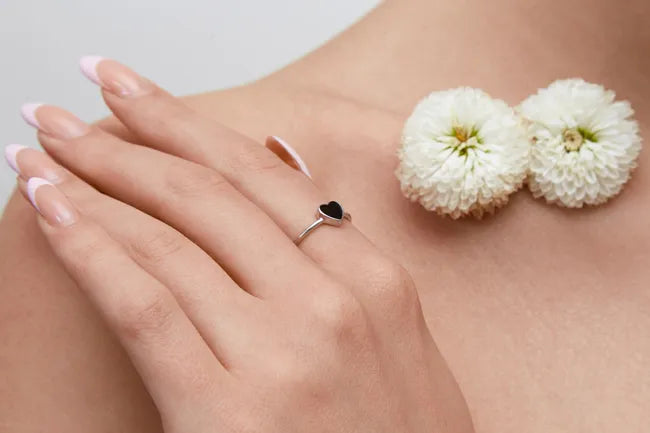 Balabinka Silver “Black Heart” Ring
