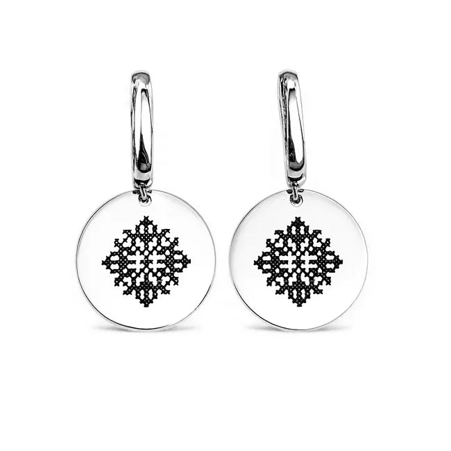 Balabinka Silver Earrings Coin