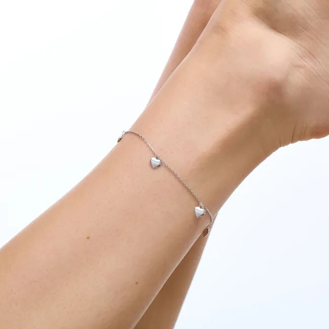 Balabinka Silver Hearts Bracelet