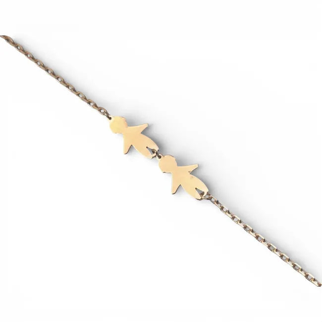 Balabinka Silver Gold-Plated Bracelet Two Sons