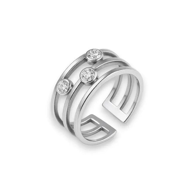 Balabinka Silver Phalange Ring with Cubic Zirconia