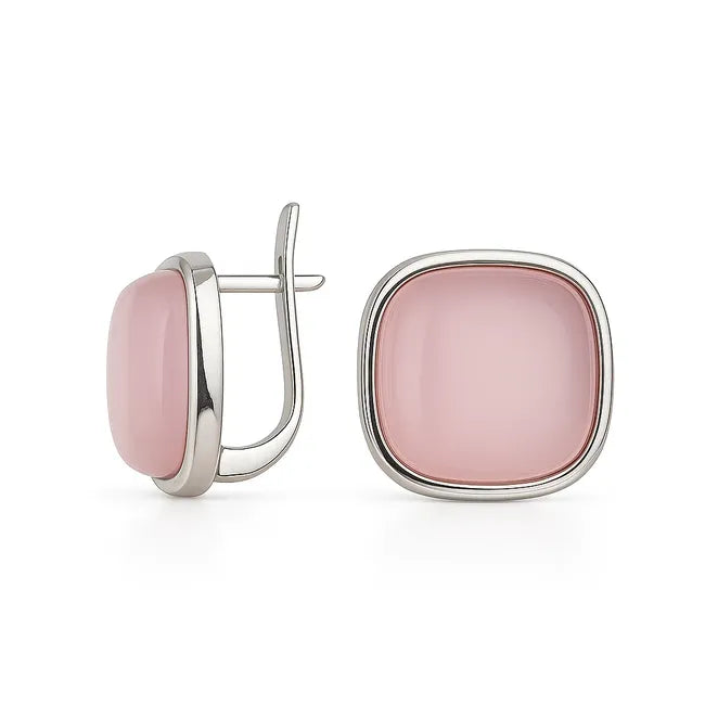 Balabinka Candy Silver Earrings with Color Inlay