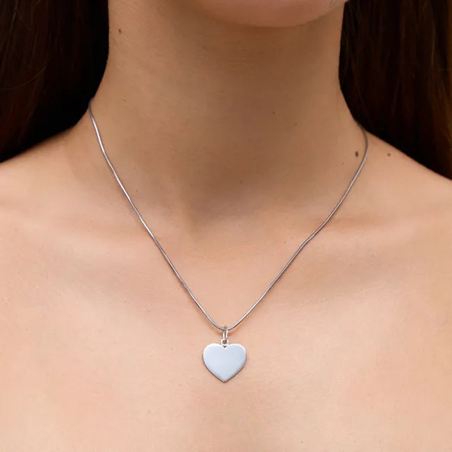 Balabinka Silver Heart Engravable Pendant
