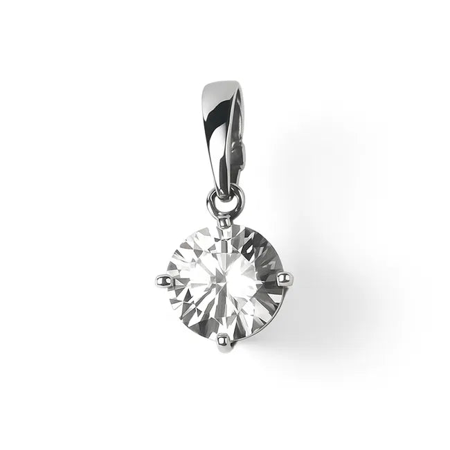 Balabinka Silver Pendant with Large Cubic Zirconia