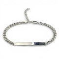 Balabinka Silver Curb Bracelet with Plate