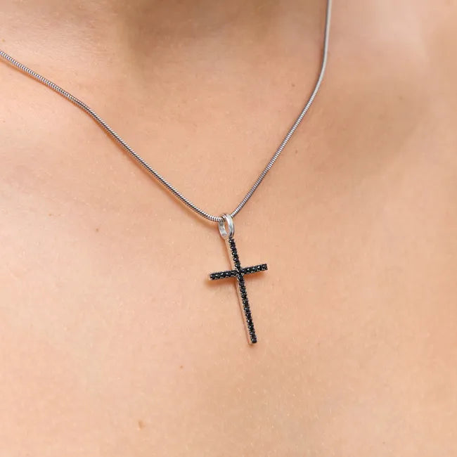 Balabinka Silver Cross “Tenderness” Pendant