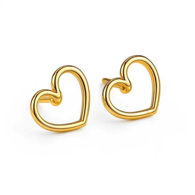 Balabinka Gold-Plated Silver Earrings Heart