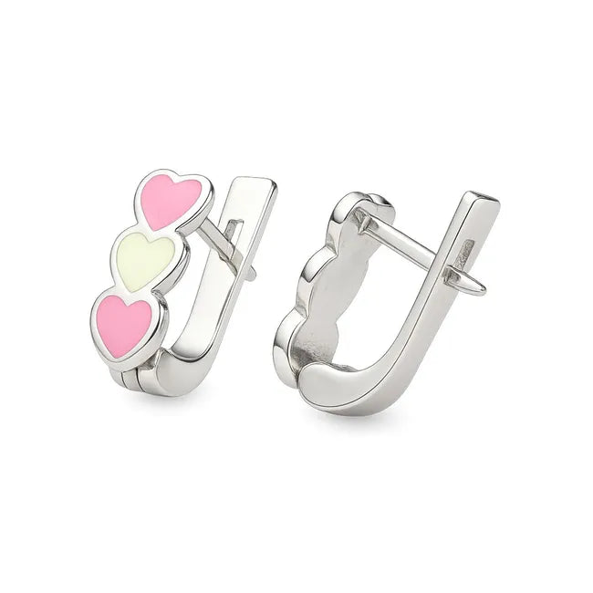 Balabinka Silver Children’s Earrings Hearts