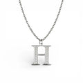 Balabinka Silver Letter H Necklace