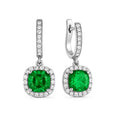 Balabinka Silver Emerald Drop Earrings