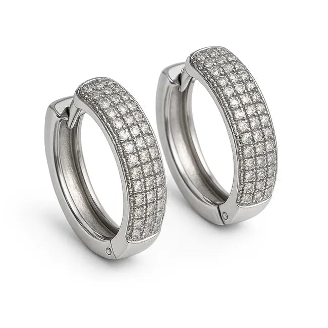 Balabinka Silver Earrings Crystal