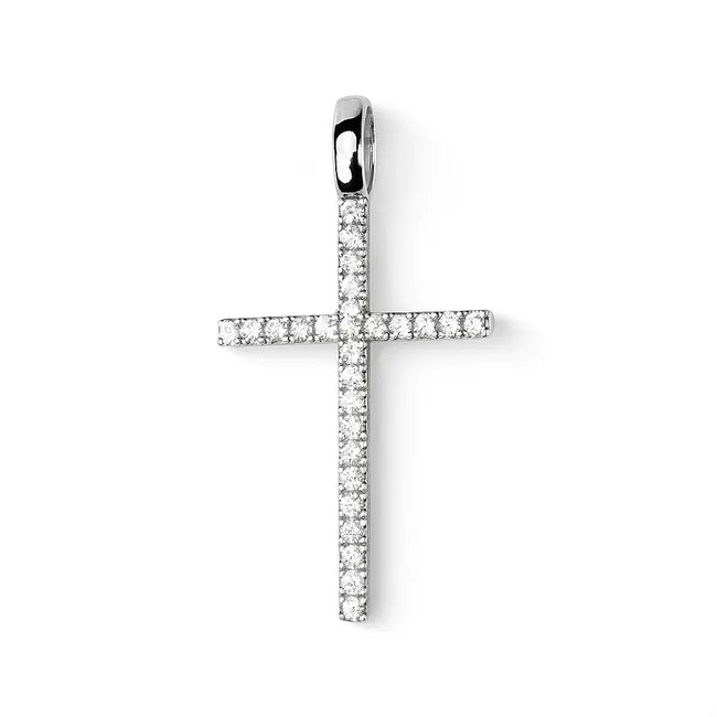 Balabinka Silver Cross “Tenderness” Pendant
