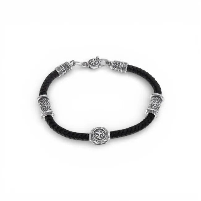 Balabinka Silver “Saint” Silk Bracelet