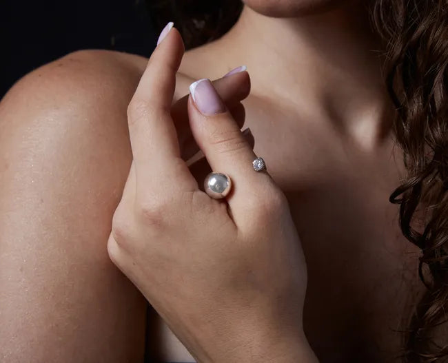 Balabinka Silver “Sphere & Spark” Ring