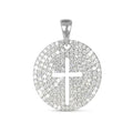 Balabinka Silver Pendant Maria Cross Disc